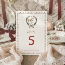 Couronne de Numéro de Table pour Baby Shower Merry