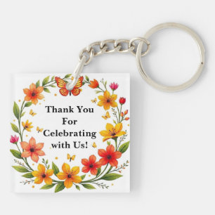 Couronne de papillons floraux Mariage Texte person