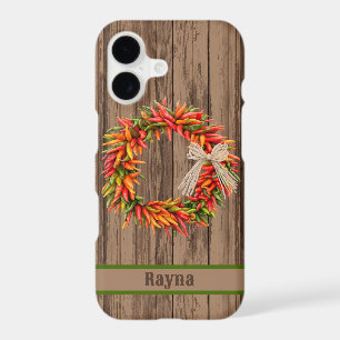Couronne de Ristra du Sud-Ouest du Chili sur Bois
