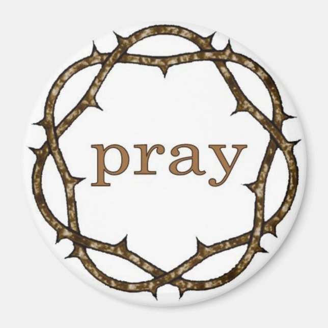 Couronne d'épines Lenten PRAY Magnet (Devant)
