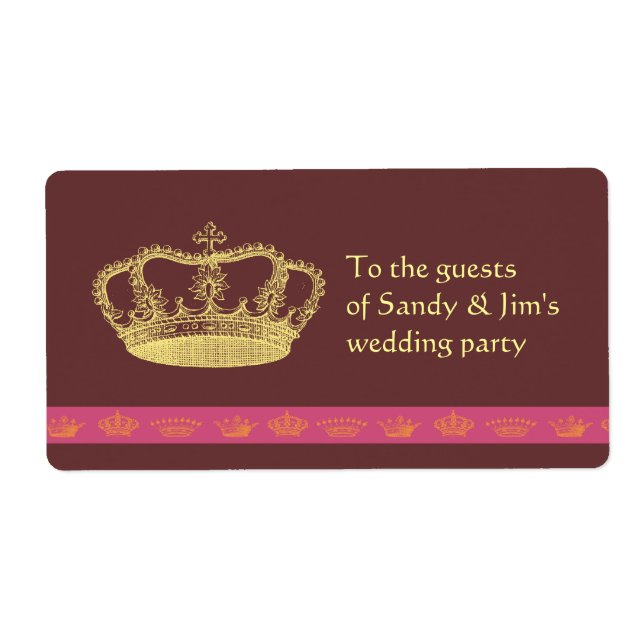 Couronne d'or avec barre rose (Devant)