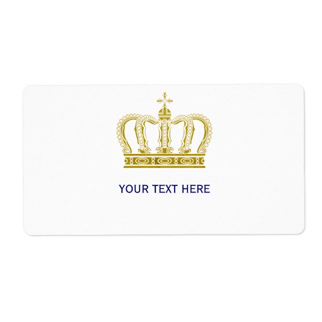 Couronne d'or + votre texte (Devant)