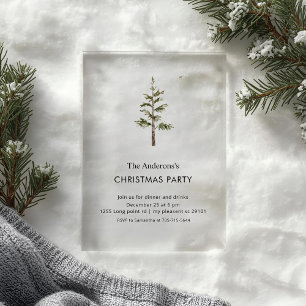Couronne élégante Invitation de Noël en acrylique