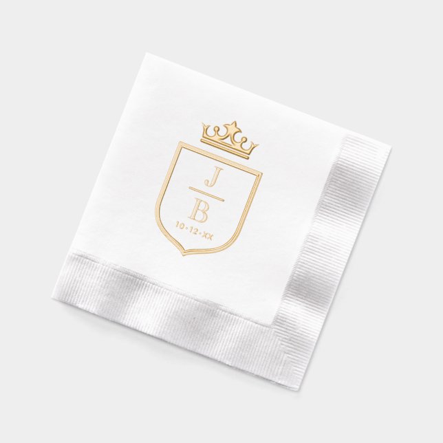 Couronne Famille Crest 2 Premier Mariage Monogramm (Gauche)