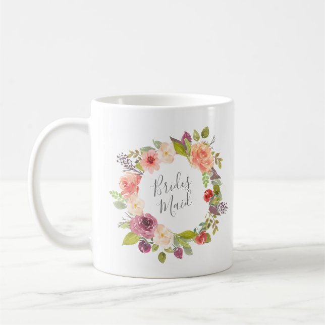 Couronne florale estivale vibrante | Tasse demoise (Gauche)