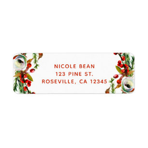Couronne florale hivernale rustique moderne