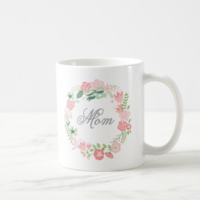 Couronne florale | Mug de la fête des mères (Droite)