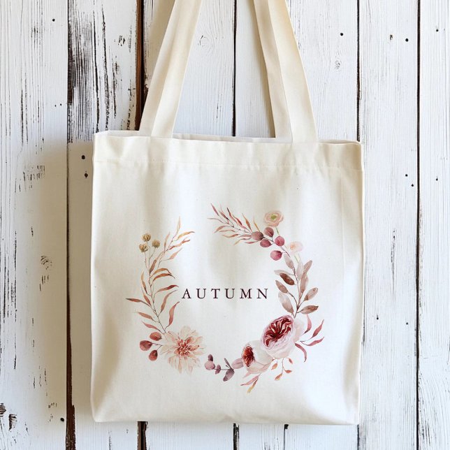 Couronne florale Romance d'Automne Sac fourre-tout (Créateur téléchargé)