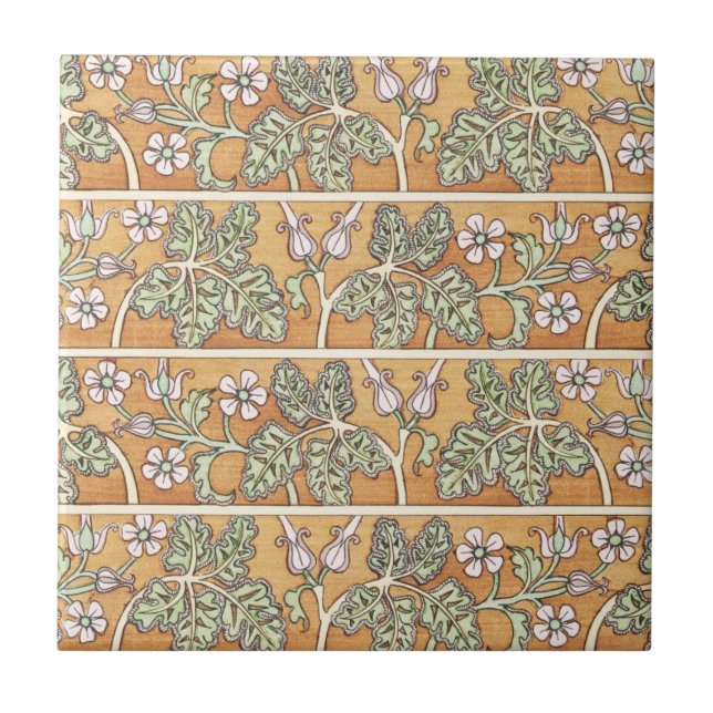 Couronne Imperial Orange Art Nouveau Carreaux en c (Devant)