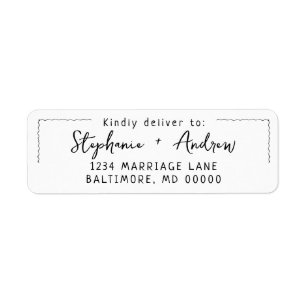Courrier de réponse RSVP avec bordure ondulée dess