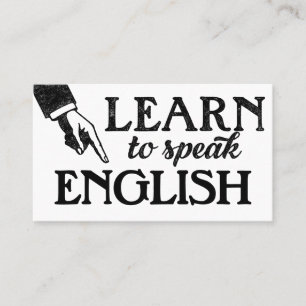Cours d'anglais Carte de visite
