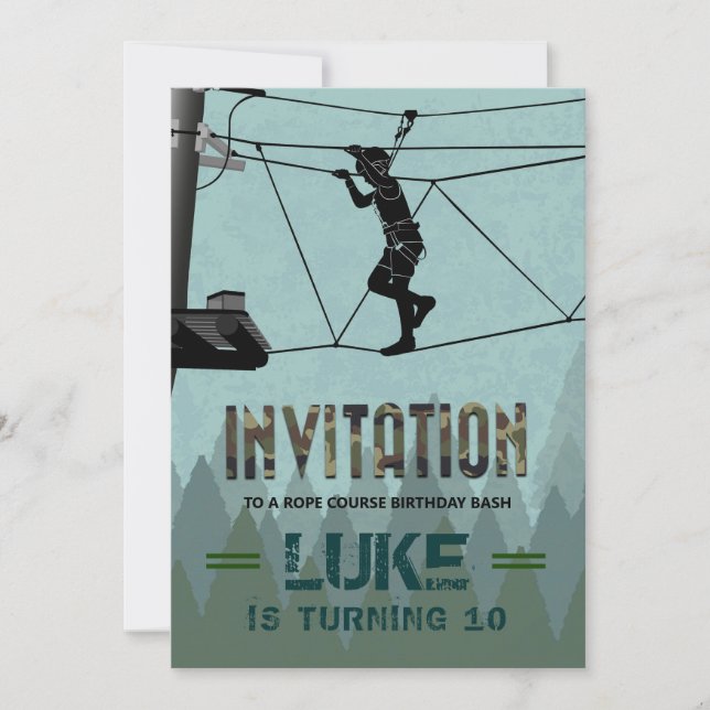 Cours de corde Invitation de fête d'anniversaire (Devant)