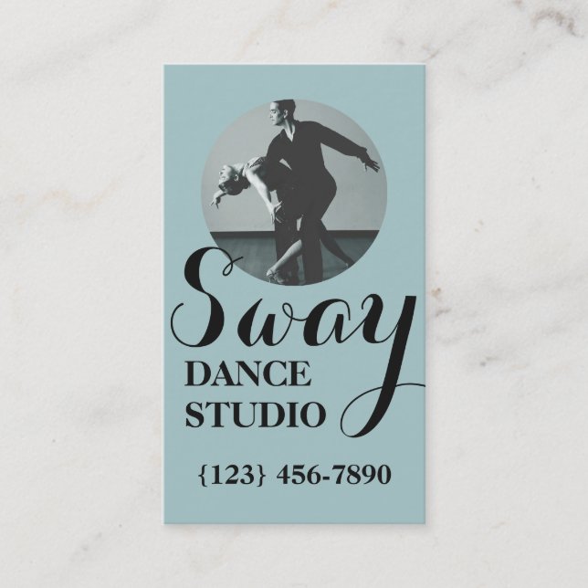 Cours de danse moderne, Carte de visite de studio  (Devant)