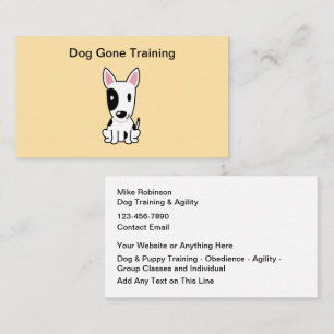 Cours de formation de chien mignon Carte de visite