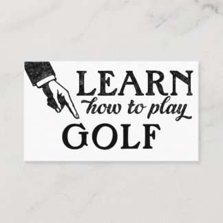 Cours de golf Carte de visite - Cool Vintage