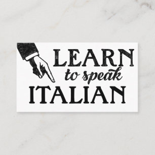 Cours de langue italienne Carte de visite