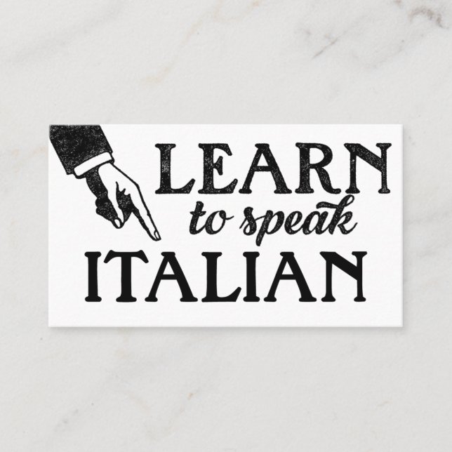 Cours de langue italienne Carte de visite (Devant)