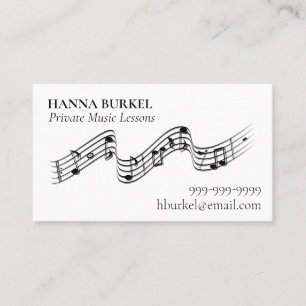 Cours de musique privée Carte de visite