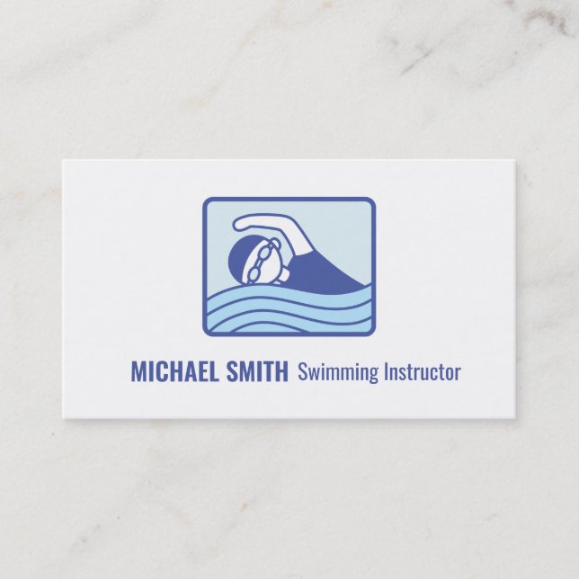 Cours de natation, Carte de visite instructeur de  (Devant)