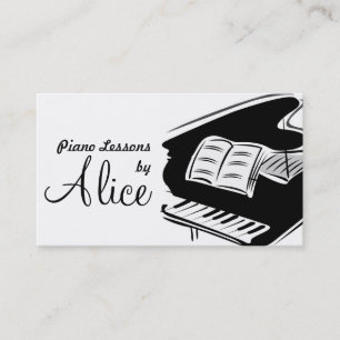 Cours de piano, Carte de visite d'instructeur de m