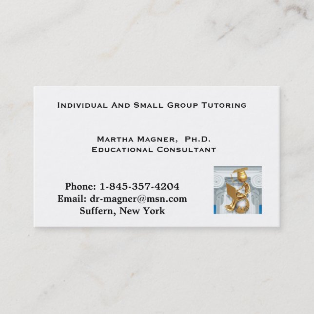 Cours particuliers de carte de visite (Devant)