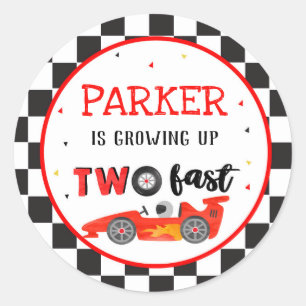 Course automobile Deux Stickers 2 Anniversaire Rap