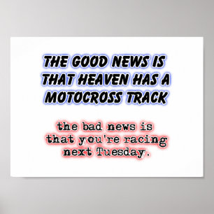 Course dans le ciel Affiche de moto cross Dirt Bik