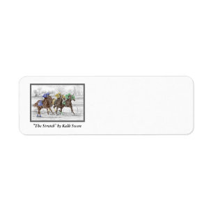 Course de cheval trois - cou et cou