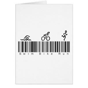 Course de vélo de bain de code barres