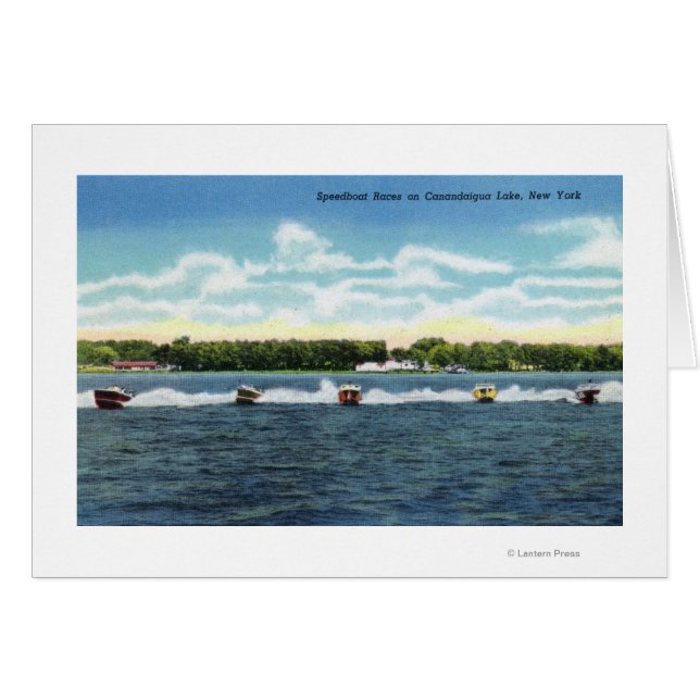 Course en Speedboat sur le lac (Devant horizontal)