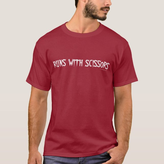 Courses avec le T-shirt de ciseaux (Devant)