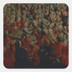 Court Banquet in the Great Antechamber Square Sticker