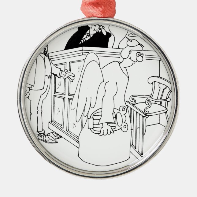 Court Cartoon 5621 Metal Ornament (Front)