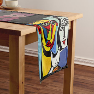 Court Chemin de table d'art abstrait