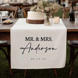 Court Chemin de table de mariage, enseigne de dernier no