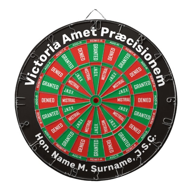 Court Decision Dartboard (Front)