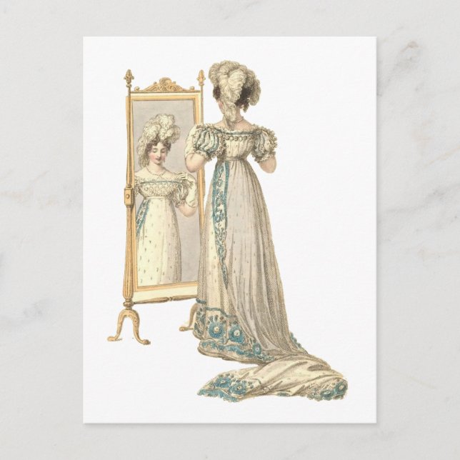 Court Dress 1822 Postcard (Front)