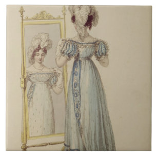 Court dress, fashion plate from Ackermann's Reposi Tile