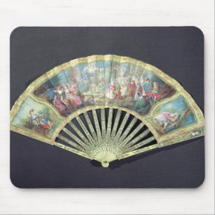 Court Fan, French, 18th century (ivory and w/c on Mouse Pad