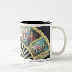 Court Fan, French, 18th century (ivory and w/c on Two-Tone Coffee Mug