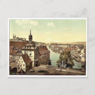 Court house, Bamberg, Bavaria, Germany vintage Pho Postcard