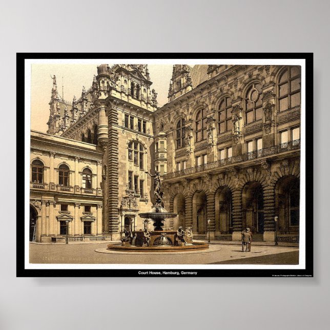 Court House, Hamburg, Germany Poster (Front)