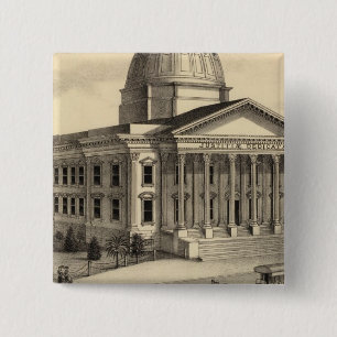 Court House, Santa Clara Co 2 Inch Square Button