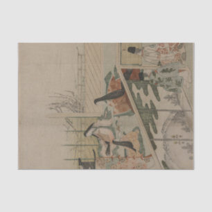 Court Ladies Making Dolls by Kubo Shunman Tissue Paper