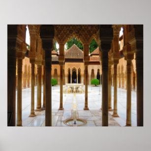 Court of the Lions, Alhambra, Spain - Poster