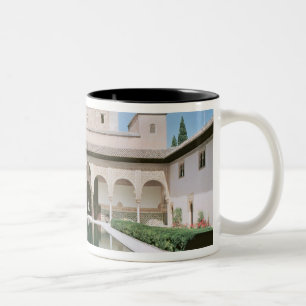 Court of the Myrtles, begun in 1333 Two-Tone Coffee Mug