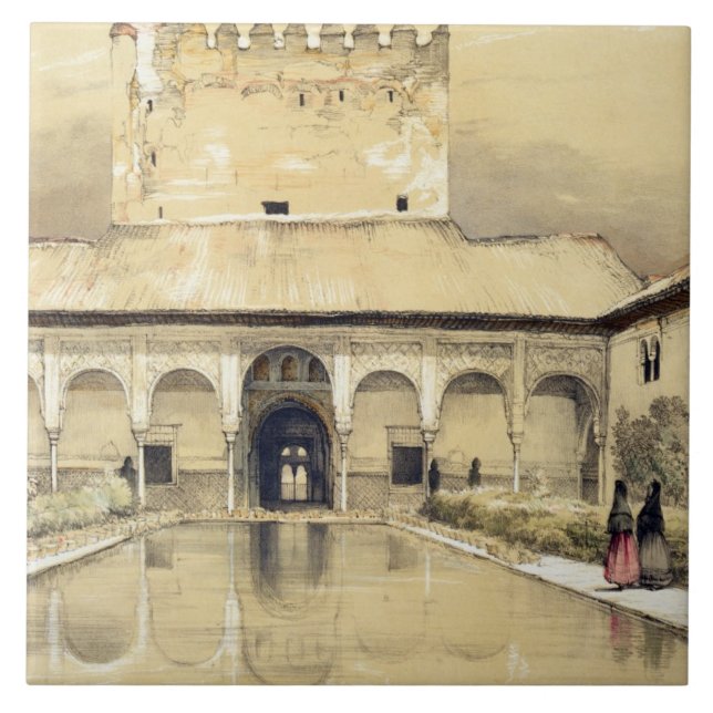 Court of the Myrtles (Patio de los Arrayanes) and Tile (Front)