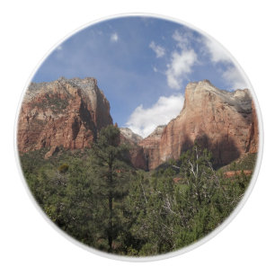 Court of the Patriarchs II at Zion National Park Ceramic Knob