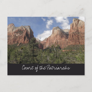 Court of the Patriarchs II at Zion National Park Postcard