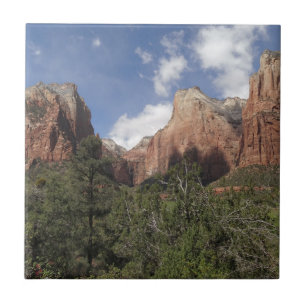 Court of the Patriarchs II at Zion National Park Tile